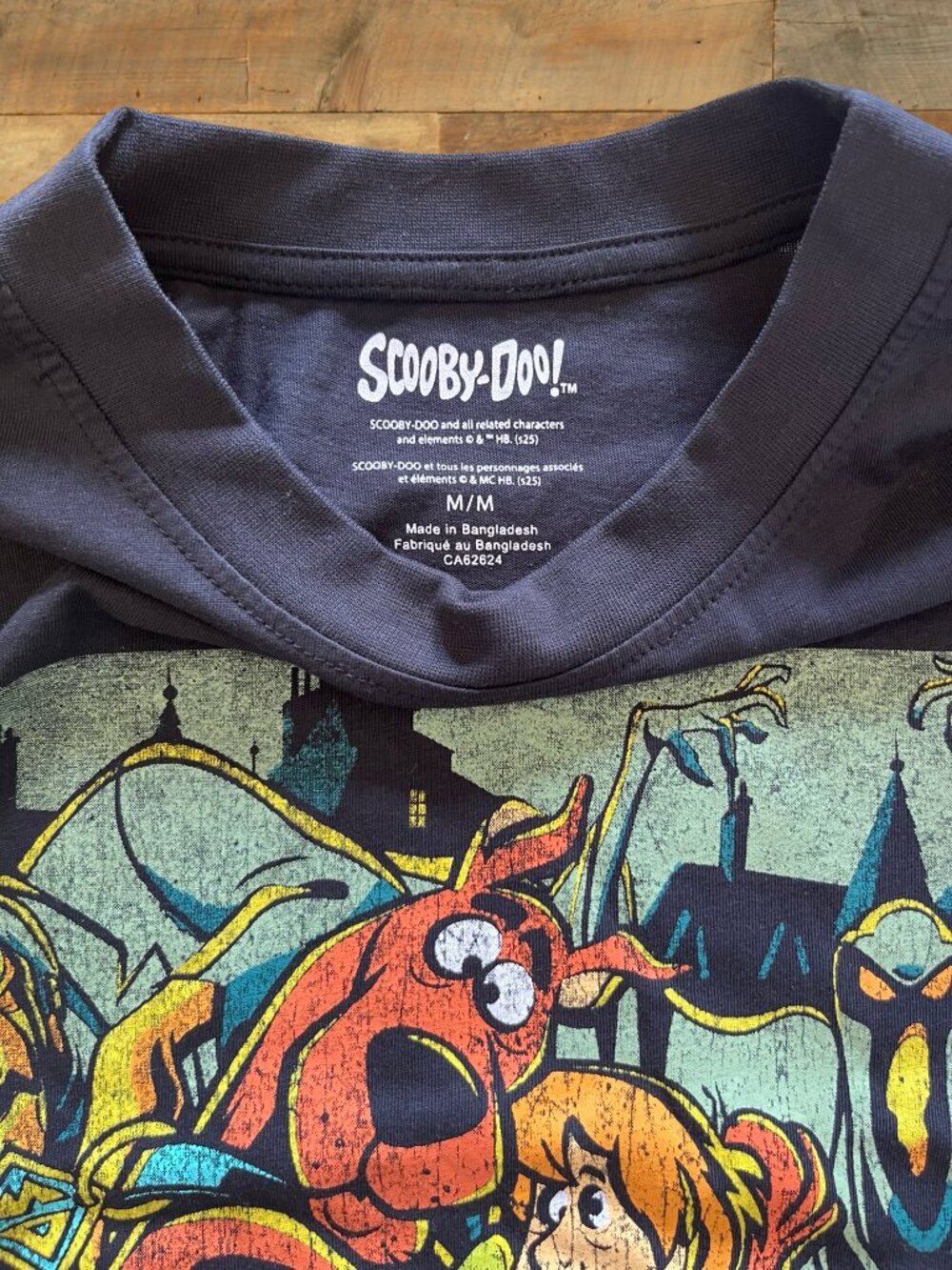 Scooby-Doo Graphic T-Shirt Mystery Machine Cartoon Tee Size M Black - Picture 6 of 8